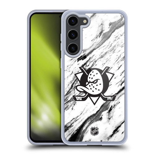 NHL Anaheim Ducks Marble Soft Gel Case for Samsung Galaxy S23+ 5G & MagSafe