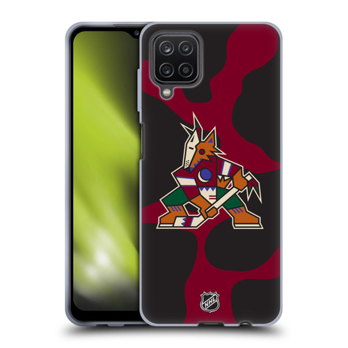 NHL Arizona Coyotes Cow Pattern Soft Gel Case for Samsung Galaxy A12 (2020)
