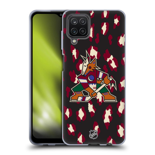 NHL Arizona Coyotes Leopard Pattern Soft Gel Case for Samsung Galaxy A12 (2020)