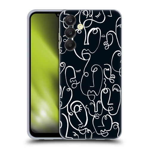 Ninola Freeform Patterns Faces Lineart Soft Gel Case for Samsung Galaxy A25 5G