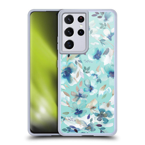 Ninola Abstract Nature Flowers Summer Aquatic Soft Gel Case for Samsung Galaxy S21 Ultra 5G & MagSafe