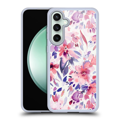 Ninola Abstract Nature Flowers Artistic Tropical Red Soft Gel Case for Samsung Galaxy S23 FE 5G & MagSafe