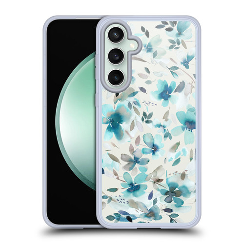 Ninola Abstract Nature Flowers Summer Aquatic White Soft Gel Case for Samsung Galaxy S23 FE 5G & MagSafe