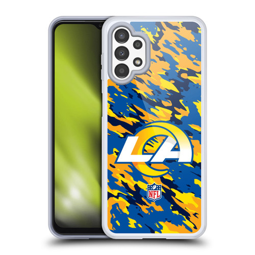 NFL Los Angeles Rams Logo Camou Soft Gel Case for Samsung Galaxy A13 (2022)