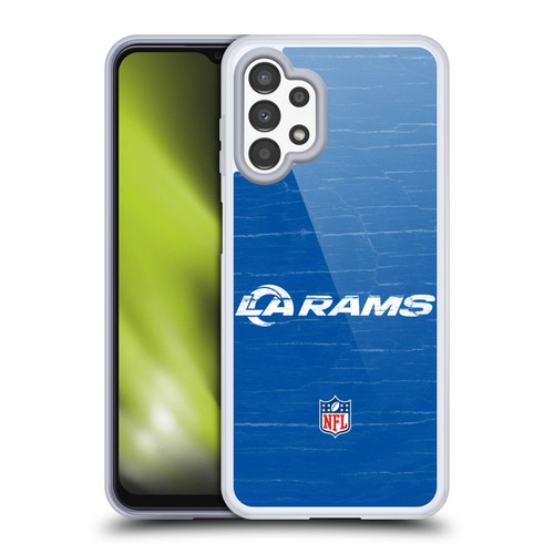 NFL Los Angeles Rams Logo Distressed Look Soft Gel Case for Samsung Galaxy A13 (2022)