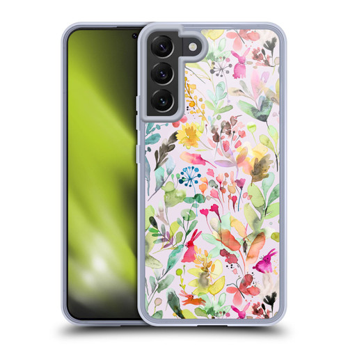 Ninola Abstract Nature Flowers Wildflower Meadow Soft Gel Case for Samsung Galaxy S22+ 5G & MagSafe