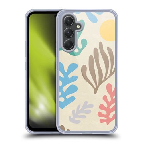 Ninola Freeform Patterns Artistic Modern Leaves Soft Gel Case for Samsung Galaxy A54 5G