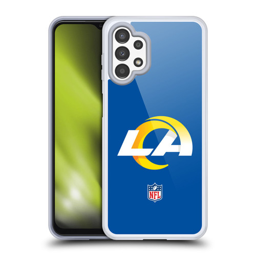 NFL Los Angeles Rams Logo Plain Soft Gel Case for Samsung Galaxy A13 (2022)