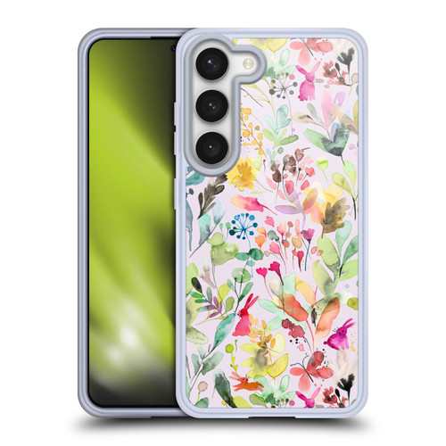 Ninola Abstract Nature Flowers Wildflower Meadow Soft Gel Case for Samsung Galaxy S23 5G & MagSafe