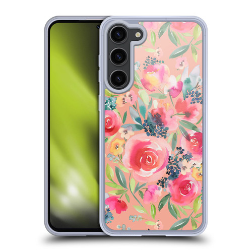 Ninola Abstract Nature Flowers Summer Roses Soft Gel Case for Samsung Galaxy S23+ 5G & MagSafe