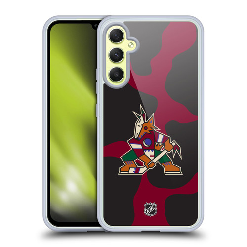 NHL Arizona Coyotes Cow Pattern Soft Gel Case for Samsung Galaxy A34 5G