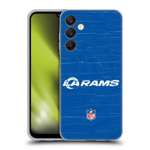 NFL Los Angeles Rams Logo Distressed Look Soft Gel Case for Samsung Galaxy A25 5G