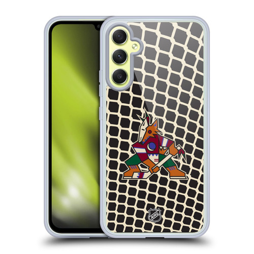 NHL Arizona Coyotes Net Pattern Soft Gel Case for Samsung Galaxy A34 5G