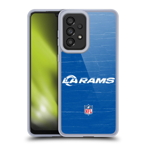 NFL Los Angeles Rams Logo Distressed Look Soft Gel Case for Samsung Galaxy A33 5G (2022)
