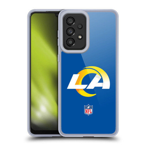 NFL Los Angeles Rams Logo Plain Soft Gel Case for Samsung Galaxy A33 5G (2022)