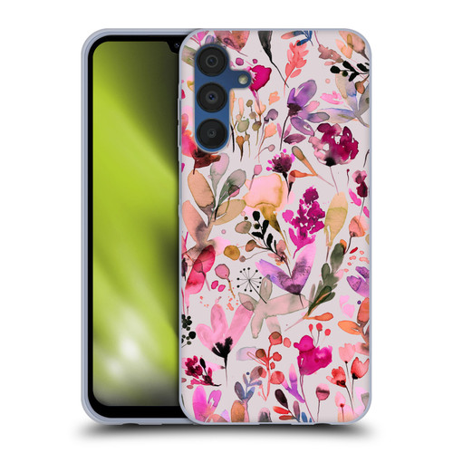 Ninola Botanical Patterns Artsy Ink Flowers Soft Gel Case for Samsung Galaxy A15 & MagSafe