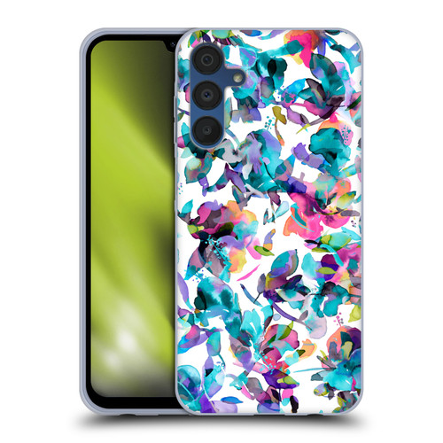Ninola Botanical Patterns Watery Hibiscus Soft Gel Case for Samsung Galaxy A15 & MagSafe