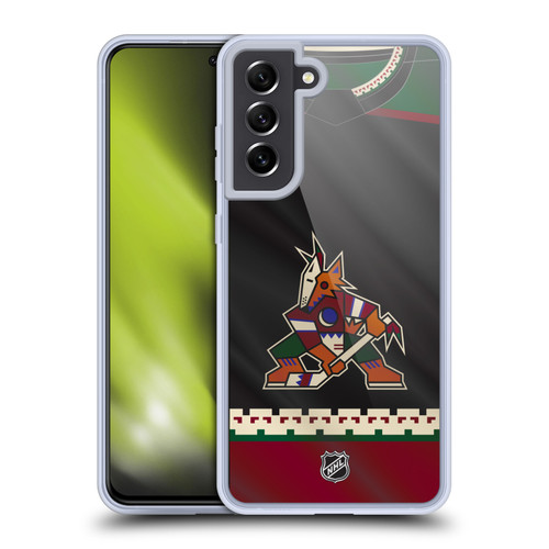 NHL Arizona Coyotes Jersey Soft Gel Case for Samsung Galaxy S21 FE 5G & MagSafe