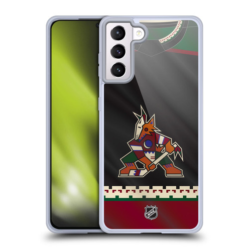 NHL Arizona Coyotes Jersey Soft Gel Case for Samsung Galaxy S21+ 5G & MagSafe