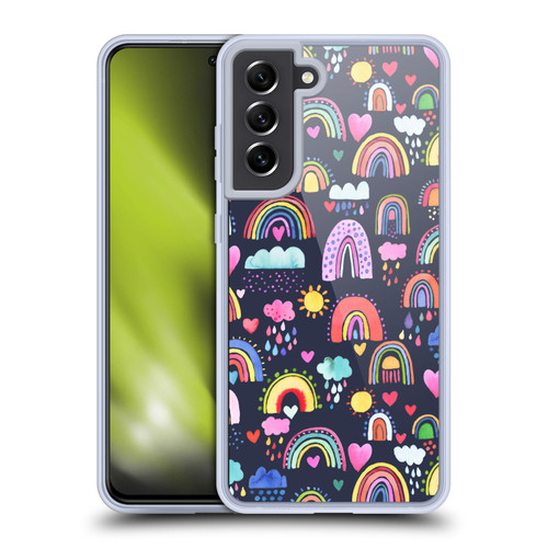 Ninola Mix Patterns Lovely Rainbows Soft Gel Case for Samsung Galaxy S21 FE 5G & MagSafe