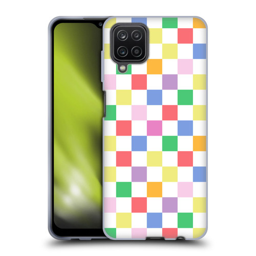 Ninola Colorful Geometric Checkered Soft Gel Case for Samsung Galaxy A12 (2020)