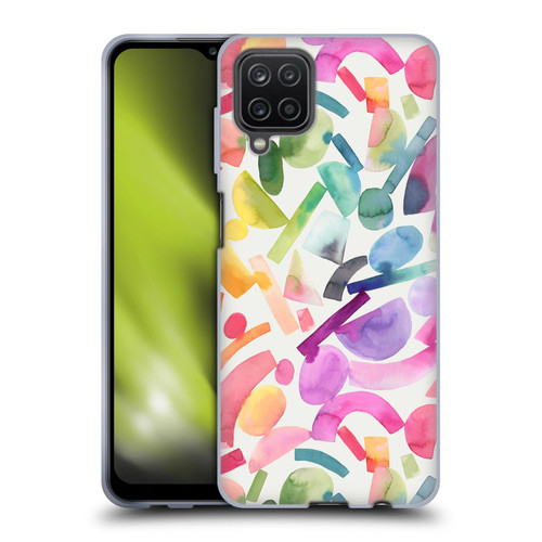 Ninola Colorful Geometric Modern Geometric Shapes Soft Gel Case for Samsung Galaxy A12 (2020)