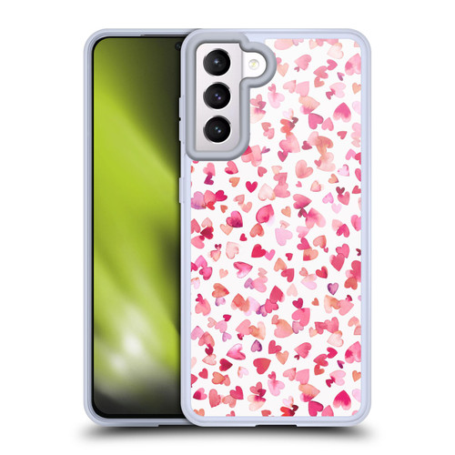 Ninola Mix Patterns Red Hearts Soft Gel Case for Samsung Galaxy S21 5G & MagSafe