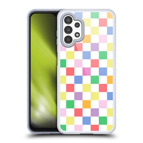 Ninola Colorful Geometric Checkered Soft Gel Case for Samsung Galaxy A13 (2022)