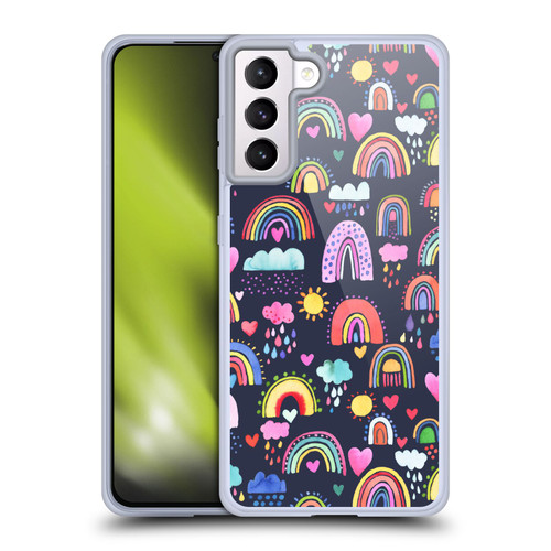 Ninola Mix Patterns Lovely Rainbows Soft Gel Case for Samsung Galaxy S21+ 5G & MagSafe