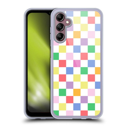Ninola Colorful Geometric Checkered Soft Gel Case for Samsung Galaxy A14 5G