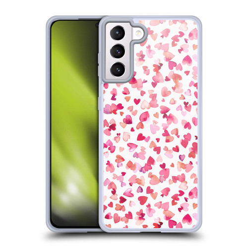 Ninola Mix Patterns Red Hearts Soft Gel Case for Samsung Galaxy S21+ 5G & MagSafe