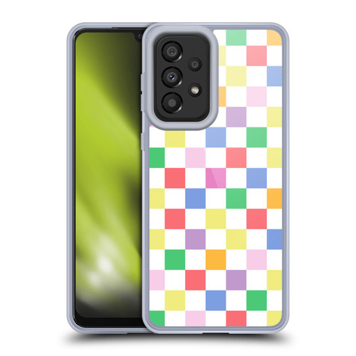 Ninola Colorful Geometric Checkered Soft Gel Case for Samsung Galaxy A33 5G (2022)