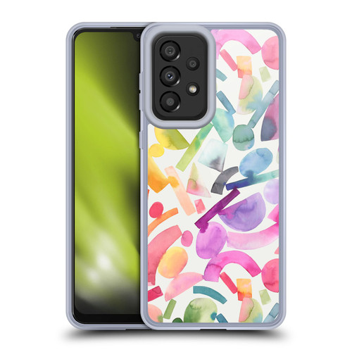 Ninola Colorful Geometric Modern Geometric Shapes Soft Gel Case for Samsung Galaxy A33 5G (2022)