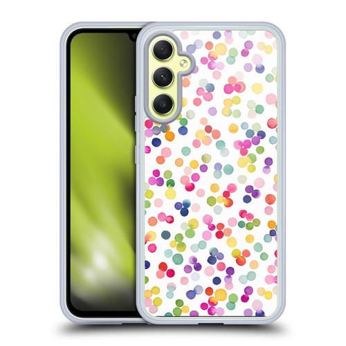 Ninola Colorful Geometric Confetti Dots Soft Gel Case for Samsung Galaxy A34 5G