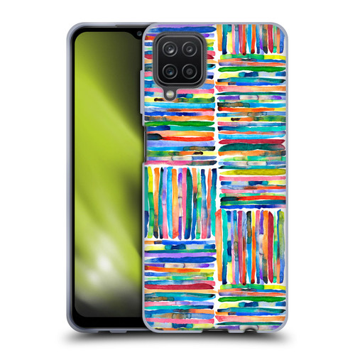 Ninola Patterns 4 Handpainted Stripes Multi Soft Gel Case for Samsung Galaxy A12 (2020)