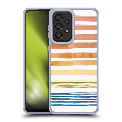 Ninola Watercolor Patterns Stripes Sunset Summer Soft Gel Case for Samsung Galaxy A33 5G (2022)