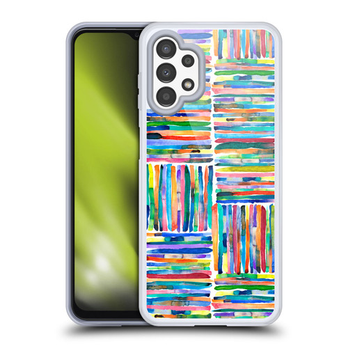 Ninola Patterns 4 Handpainted Stripes Multi Soft Gel Case for Samsung Galaxy A13 (2022)