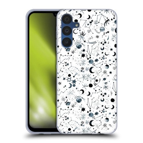 Ninola Patterns 4 Astrology Space White Soft Gel Case for Samsung Galaxy A15 & MagSafe