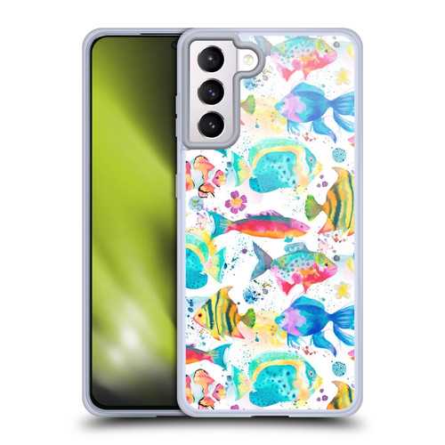 Ninola Ocean Watercolor Fishes Soft Gel Case for Samsung Galaxy S21+ 5G & MagSafe