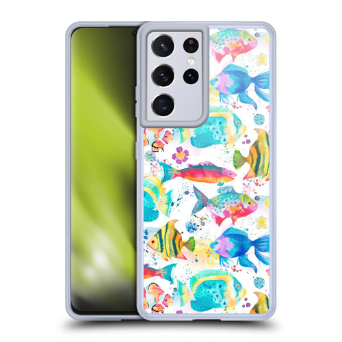 Ninola Ocean Watercolor Fishes Soft Gel Case for Samsung Galaxy S21 Ultra 5G & MagSafe