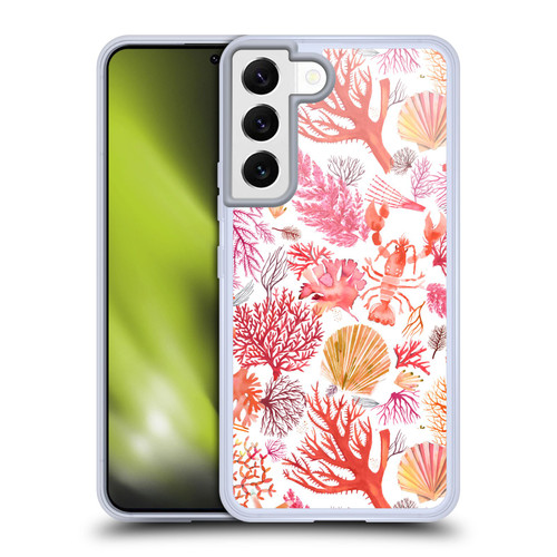 Ninola Ocean Orange Corals Soft Gel Case for Samsung Galaxy S22 5G & MagSafe