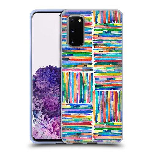 Ninola Patterns 4 Handpainted Stripes Multi Soft Gel Case for Samsung Galaxy S20 / S20 5G