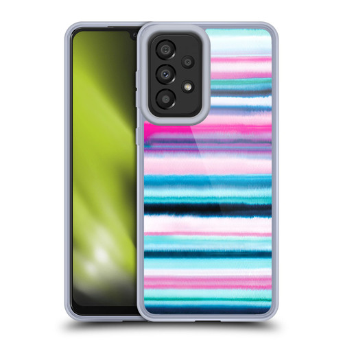 Ninola Watercolor Prints Ombre Stripes Pink Soft Gel Case for Samsung Galaxy A33 5G (2022)