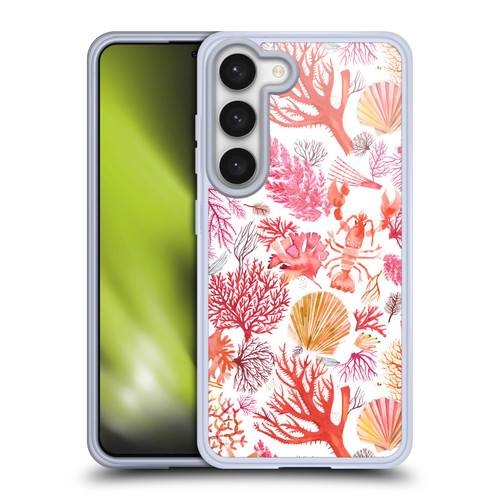 Ninola Ocean Orange Corals Soft Gel Case for Samsung Galaxy S23 5G & MagSafe
