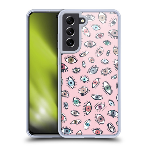 Ninola Patterns 4 Eyes Pink Soft Gel Case for Samsung Galaxy S21 FE 5G & MagSafe