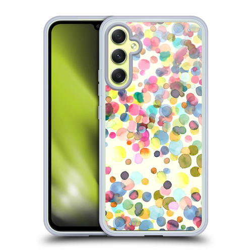 Ninola Watercolor Prints Dots Soft Gel Case for Samsung Galaxy A34 5G