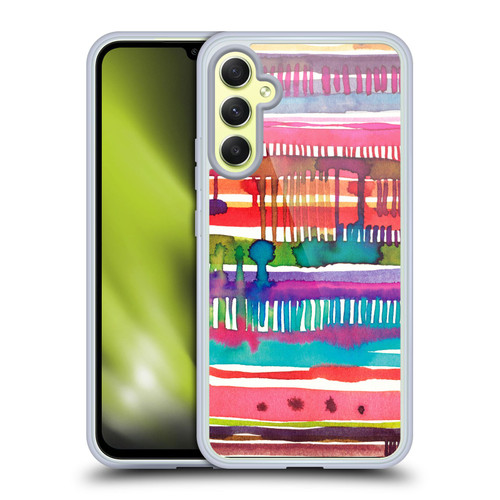 Ninola Watercolor Prints Lines Soft Gel Case for Samsung Galaxy A34 5G