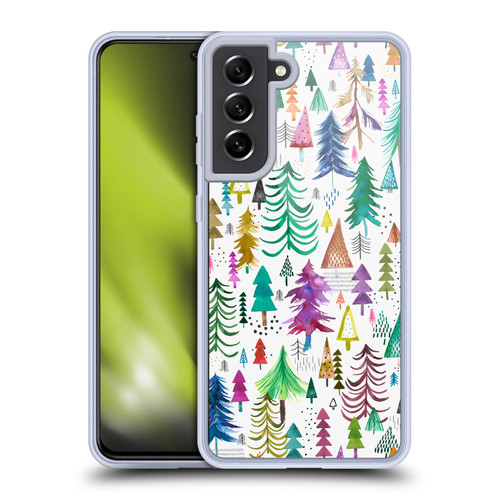 Ninola Patterns 4 Colourful Pines Soft Gel Case for Samsung Galaxy S21 FE 5G & MagSafe