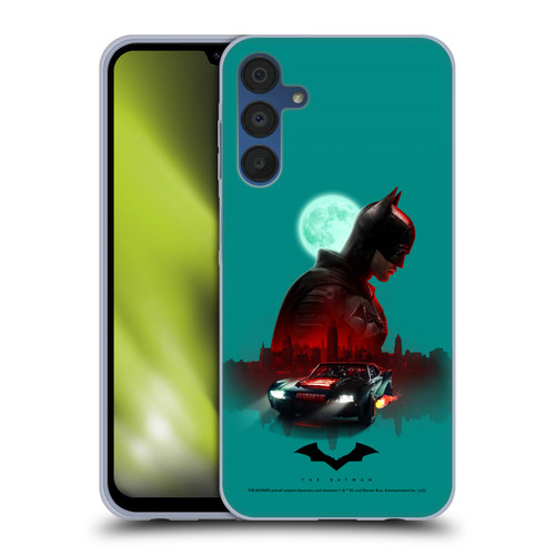 The Batman Neo-Noir Graphics Gotham Batmobile Soft Gel Case for Samsung Galaxy A15 & MagSafe