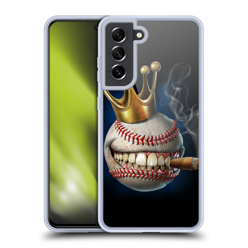 Tom Wood Monsters King Of Baseball Soft Gel Case for Samsung Galaxy S21 FE 5G & MagSafe